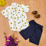 Load image into Gallery viewer, Fun &amp; Stylish Teepee Print Kids&#39; Outfit for Boy by MAGNITE(BB_25277)
