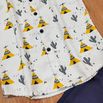 Load image into Gallery viewer, Fun &amp; Stylish Teepee Print Kids&#39; Outfit for Boy by MAGNITE(BB_25277)
