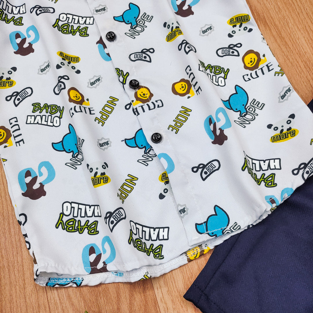 Charming Kids' Cartoon Print Summer Set for Boy by MAGNITE(BB_25279)