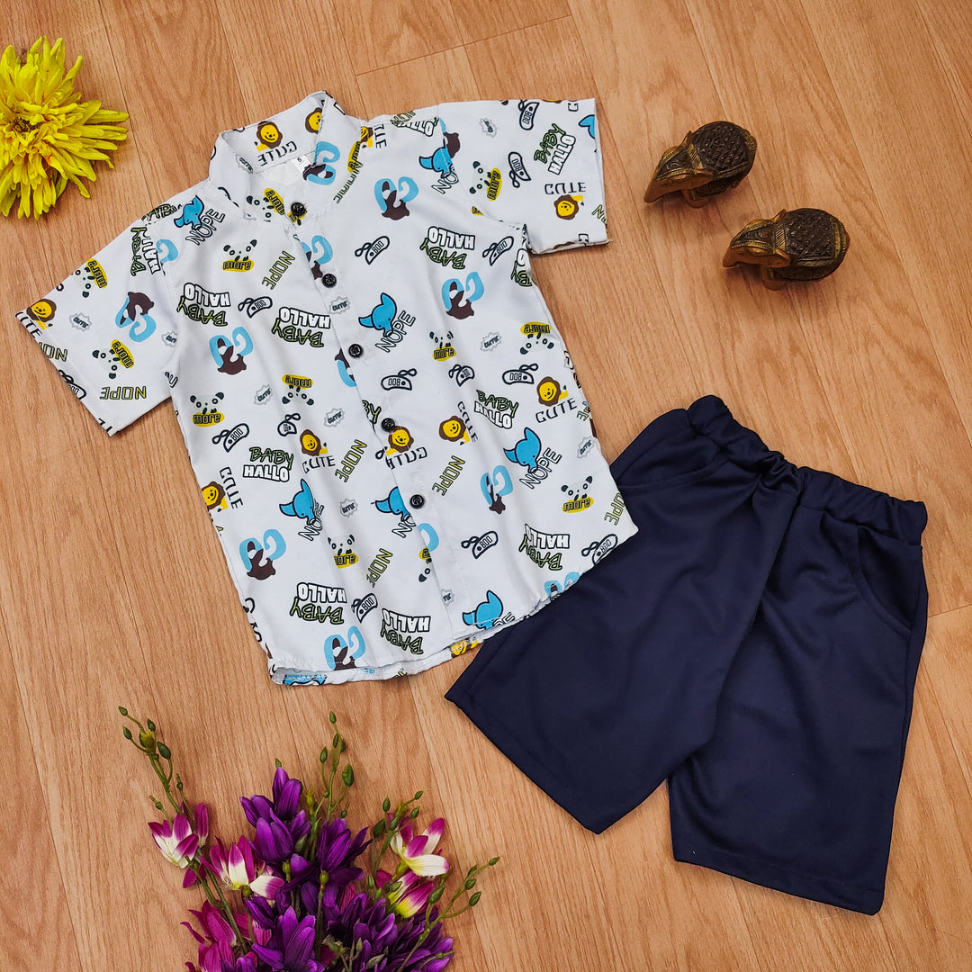 Charming Kids' Cartoon Print Summer Set for Boy by MAGNITE(BB_25279)