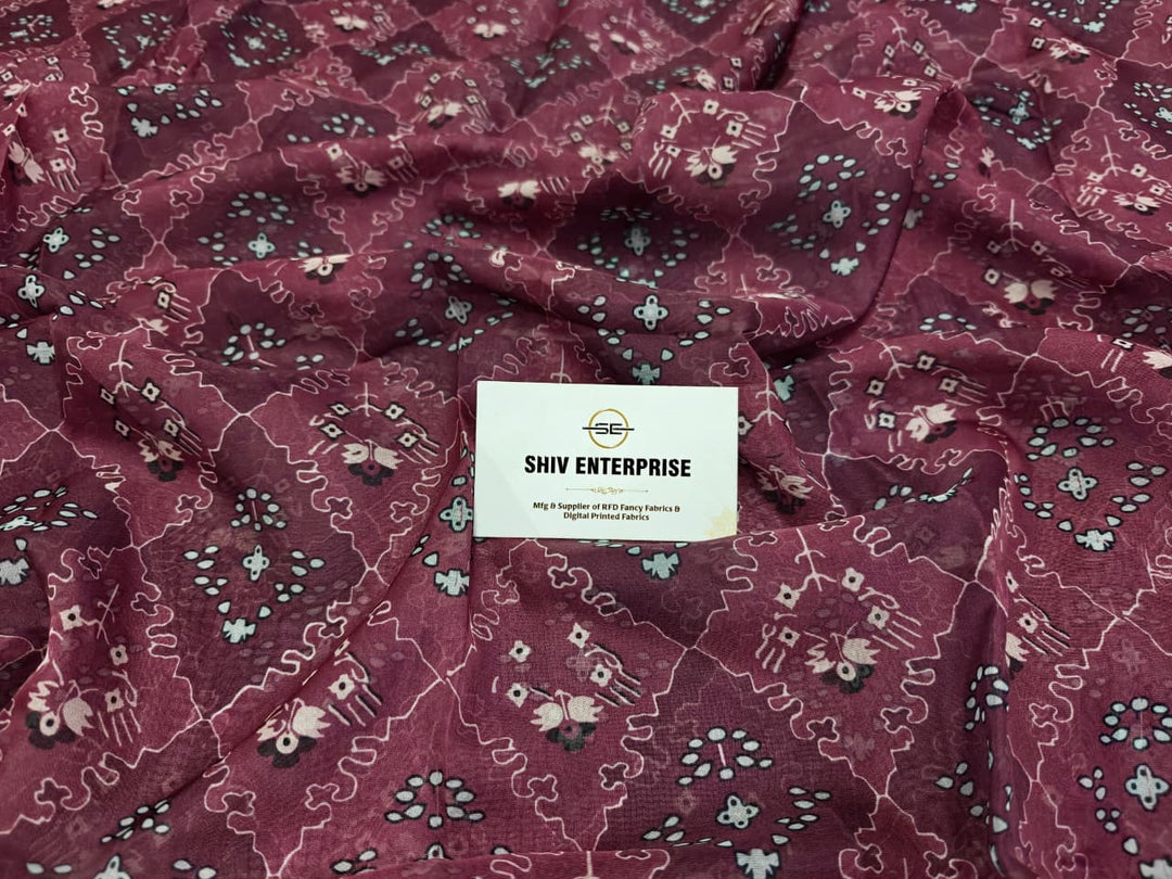 Digital Printed Premium Unstitched Fabric Material For All Designer OutFit-DC-035