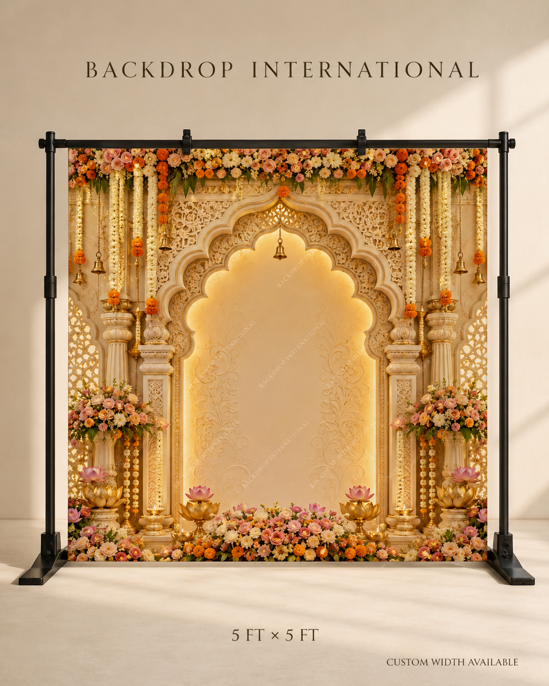 GC-001-4 backdrop shown on a stand at 5 FT x 5 FT size