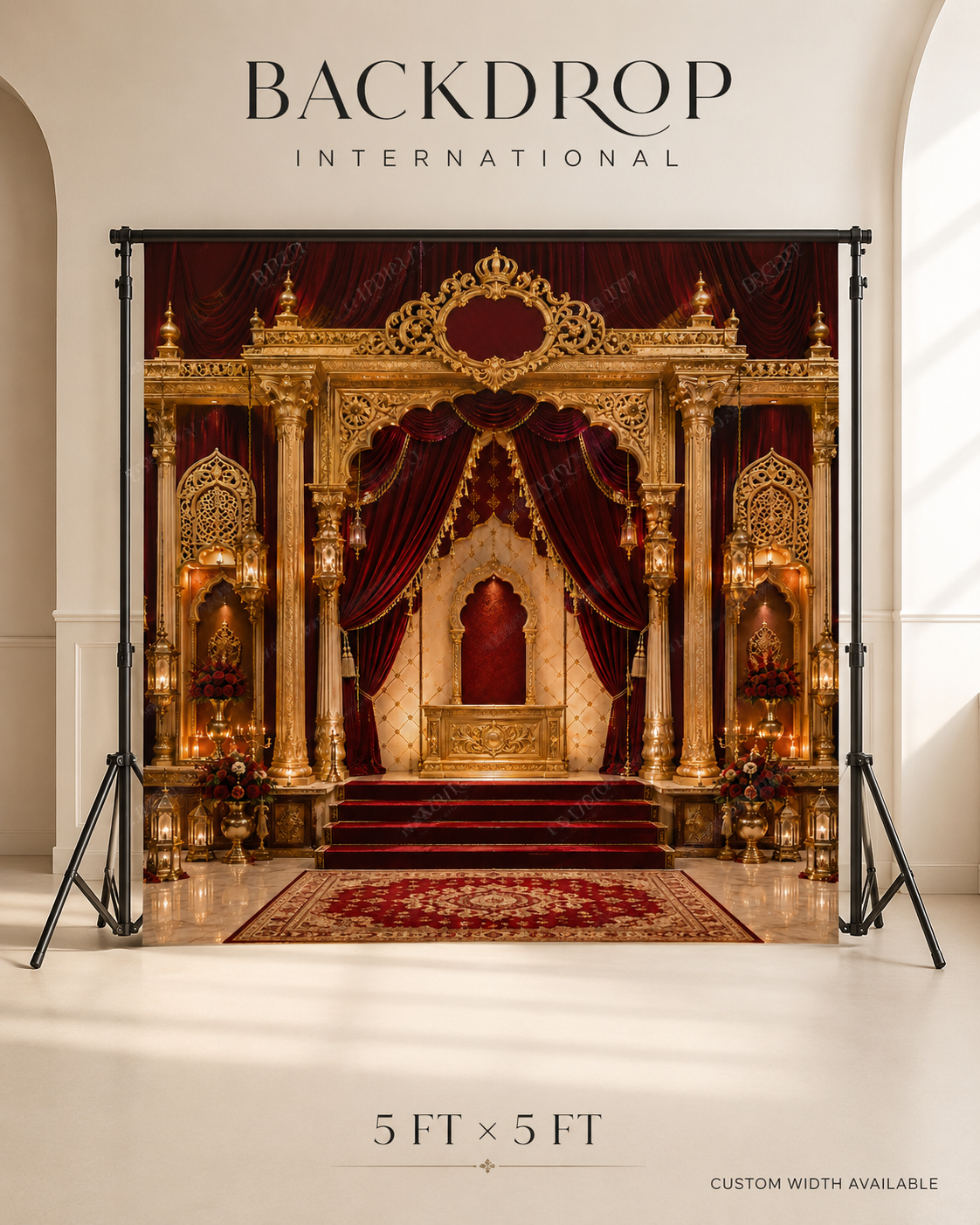 GC-012 5 ft by 5 ft printed backdrop mockup