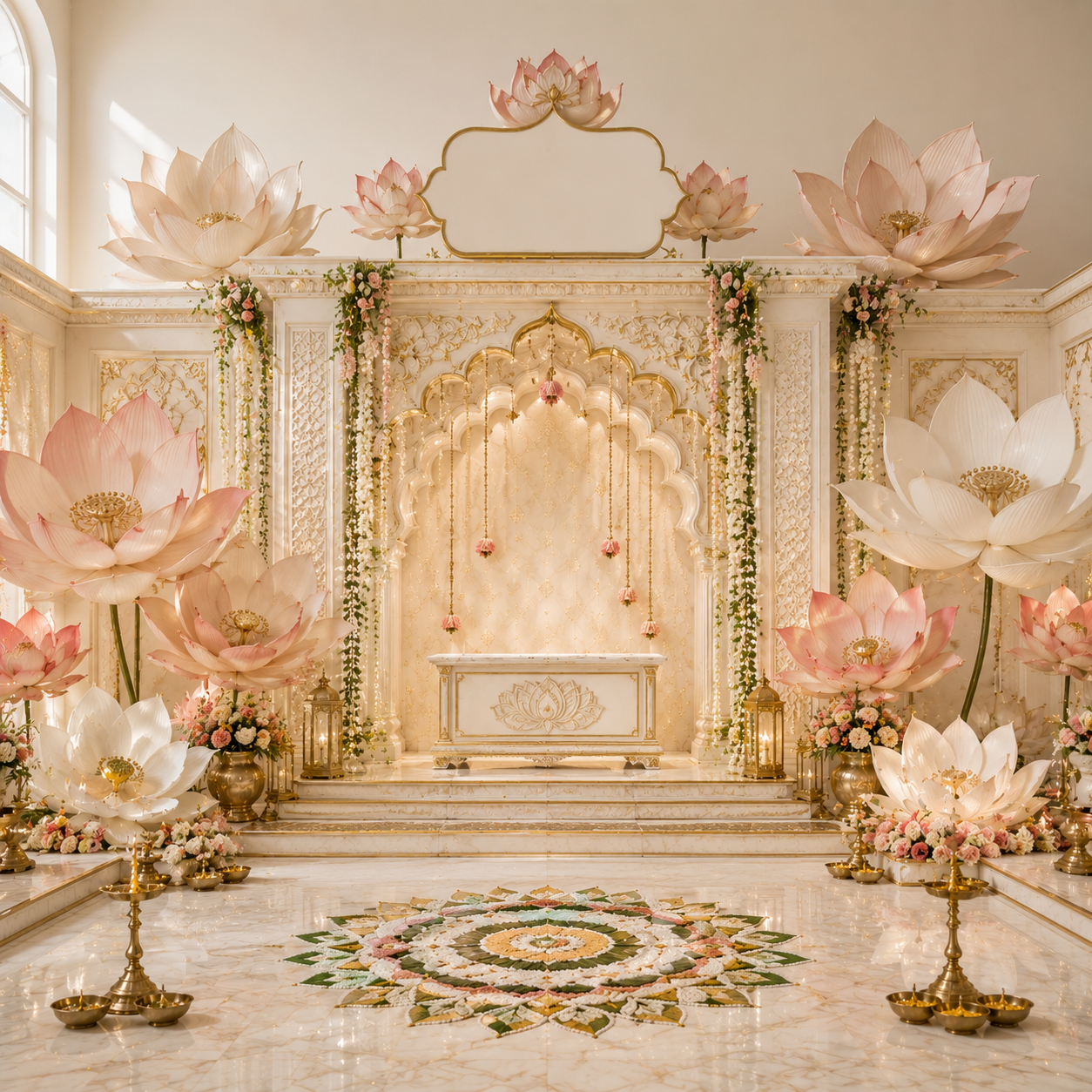 GC-015-1 giant lotus floral pavilion design