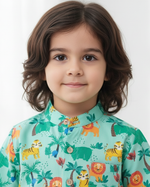 Load image into Gallery viewer, Kids' Jungle Safari Printed Shirt for Boy by MAGNITE