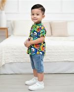 Load image into Gallery viewer, Kids' Funky Pop Comic Print Shirt for Boy by MAGNITE