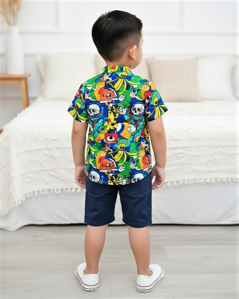 Kids' Funky Pop Comic Print Shirt for Boy by MAGNITE