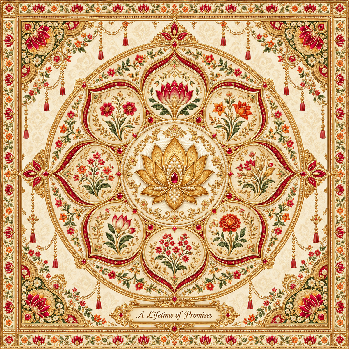 RUM-009-04 A Lifetime of Promises 20 x 20 inch square flat print design artwork