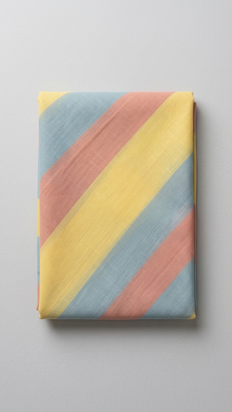 Pastel Multicolor Striped Cotton Linen Saree with Contrast Pallu – Magnite (SE-1068)