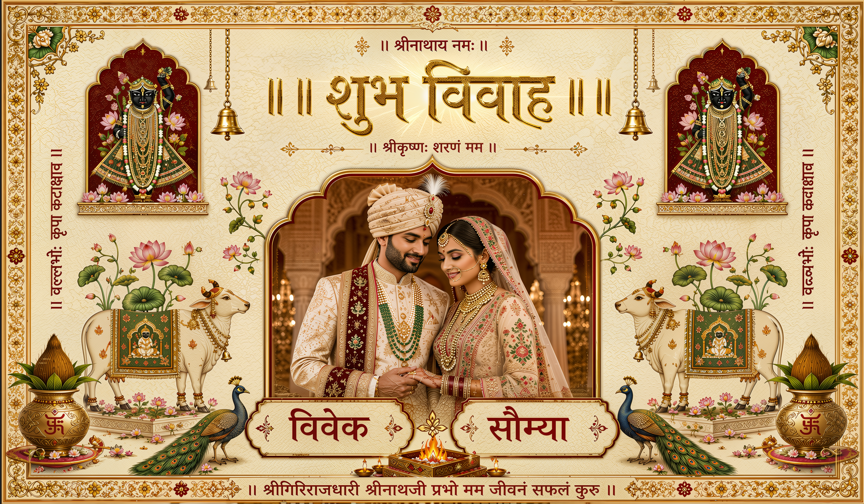 Lord Shiv Parvati Shubh Vivah Antarpat with Divine Frame Design (SE-AP-53)