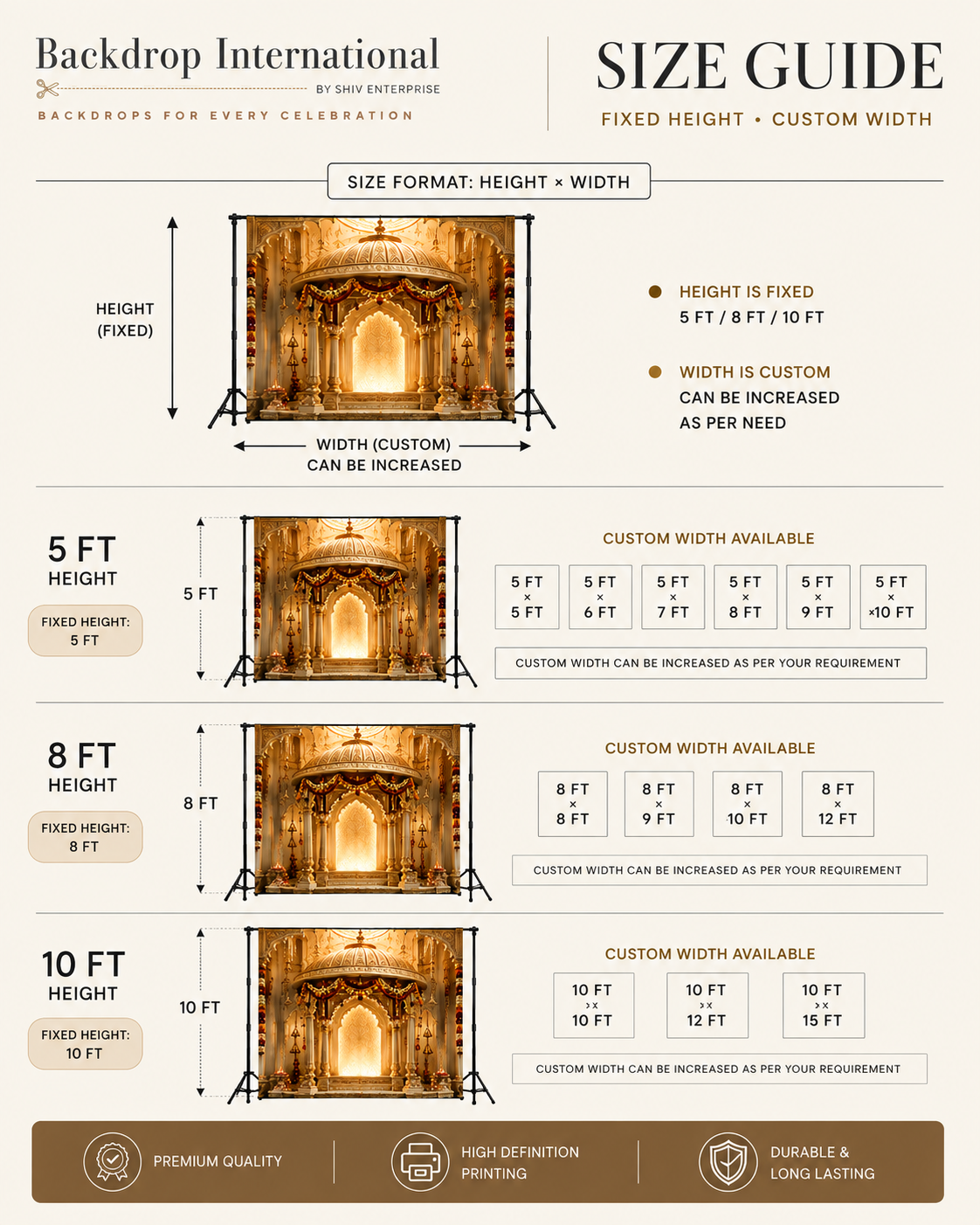 Sandstone Temple Courtyard Ganesh Chaturthi Backdrop with Diya Towers | GC-002-4