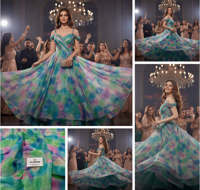 Digital Printed Premium Unstitched Fabric Material For All Designer OutFit-DC-013