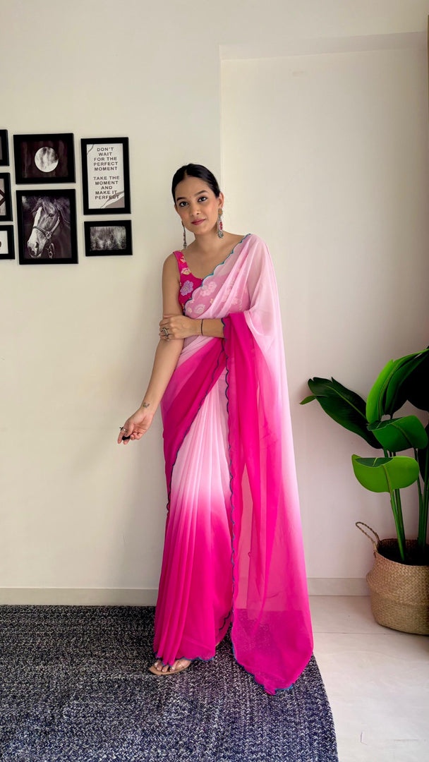 Most Beautiful Casual Pink Saree Collection (KC-835-Pink-pc_at)