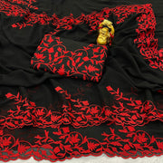 Ethereal Embroidered Georgette Saree by Magnite 🌸