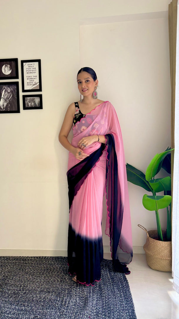 Most Beautiful Casual Pink Saree Collection (KC-835-Pink-pc_at)