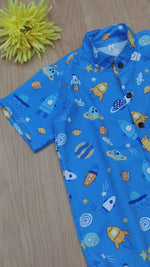 Load and play video in Gallery viewer, Kids&#39; Space Adventure Shirt and Shorts Set for Boy by MAGNITE(BB_25276)
