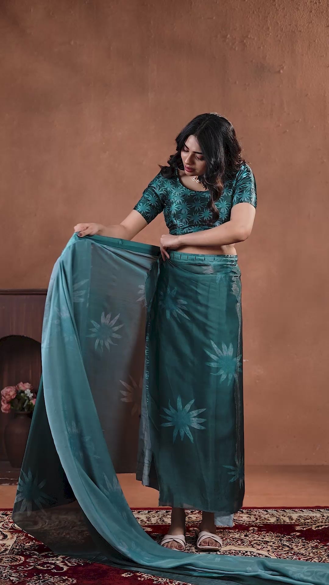 Instant Drape Saree - 1 Minute Ready to Wear Saree with Attached Blouse
